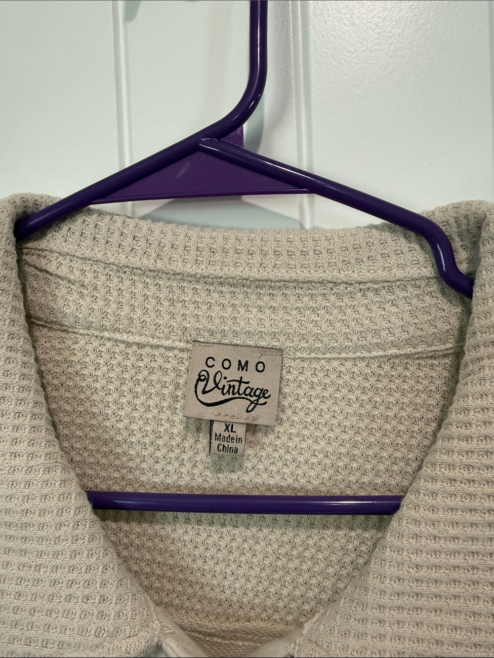 Cream button down shacket - Picture 2 of 2
